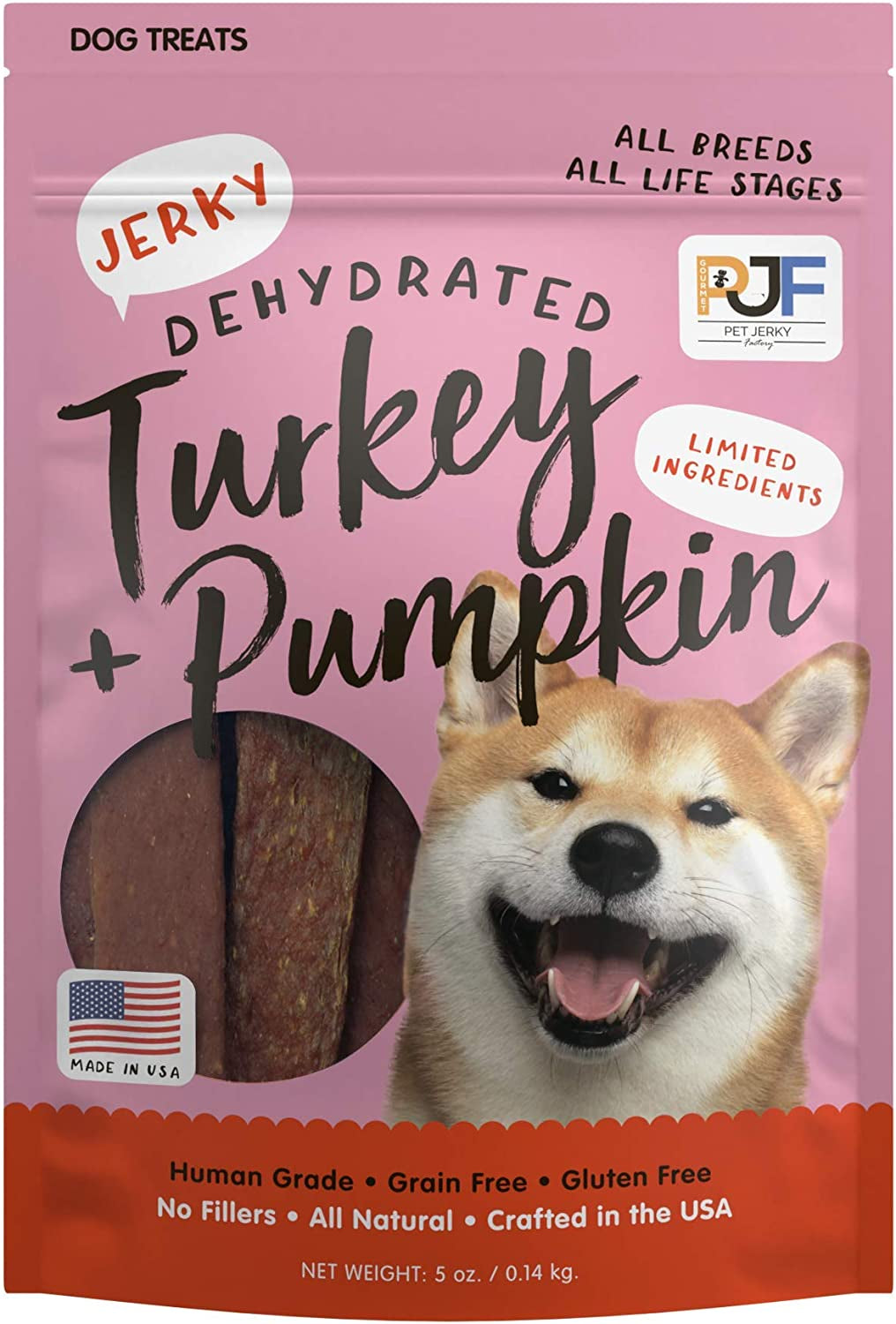 Premium Beef and Banana 5 Oz. Dog Jerky Treats | 100% Human Grade | USA Made | High Protein | Grain Free | Limited Ingredients | No Filler | BHA-BHT Free | Soft-Tender