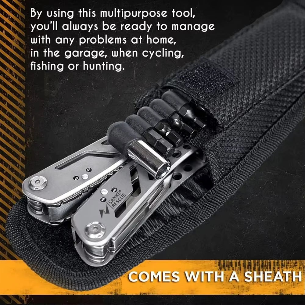 IronEdge 24-in-1 Multitool Pliers – Professional Multi-Tool for Camping, Survival, Hunting, and Everyday Use – Perfect Gift for Men and Dads