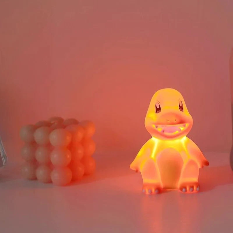 Pokemon Pikachu Night Light TAKARA TOMY Cute Anime Soft Light Bedroom Bedside LED Lights Room Decoration Children Toy 