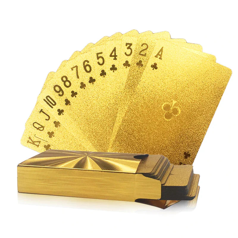24K Gold Foil Playing Cards – Luxury Waterproof Poker Deck