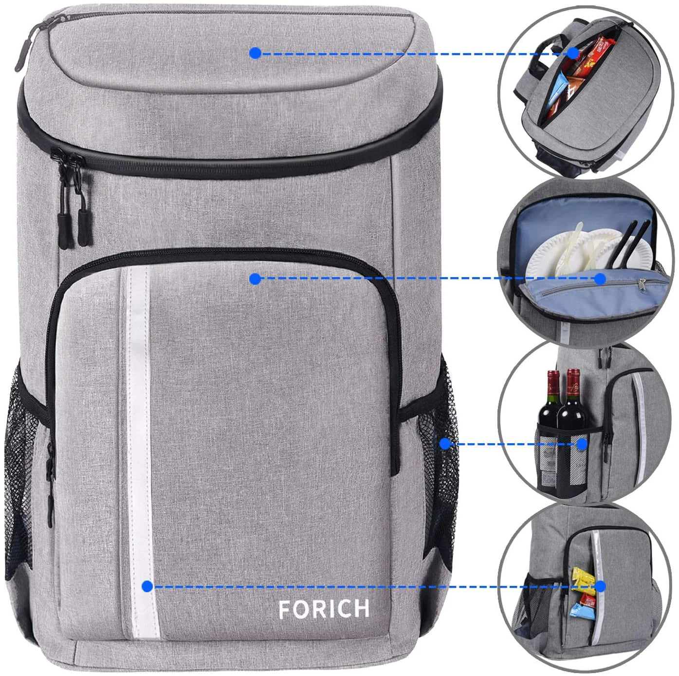  ChillMate Insulated Cooler Backpack – Leakproof & Waterproof, 30 Can Capacity