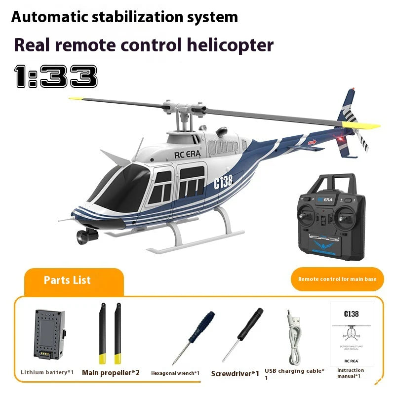 Dual Wing C138 RC Helicopter – Single Propeller Toy Aircraft