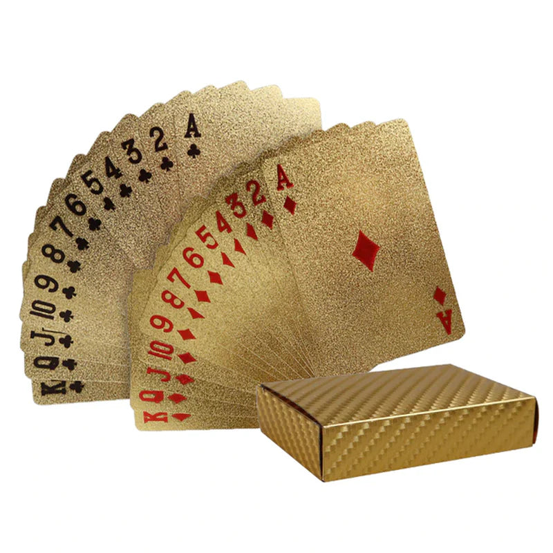 24K Gold Foil Playing Cards – Luxury Waterproof Poker Deck