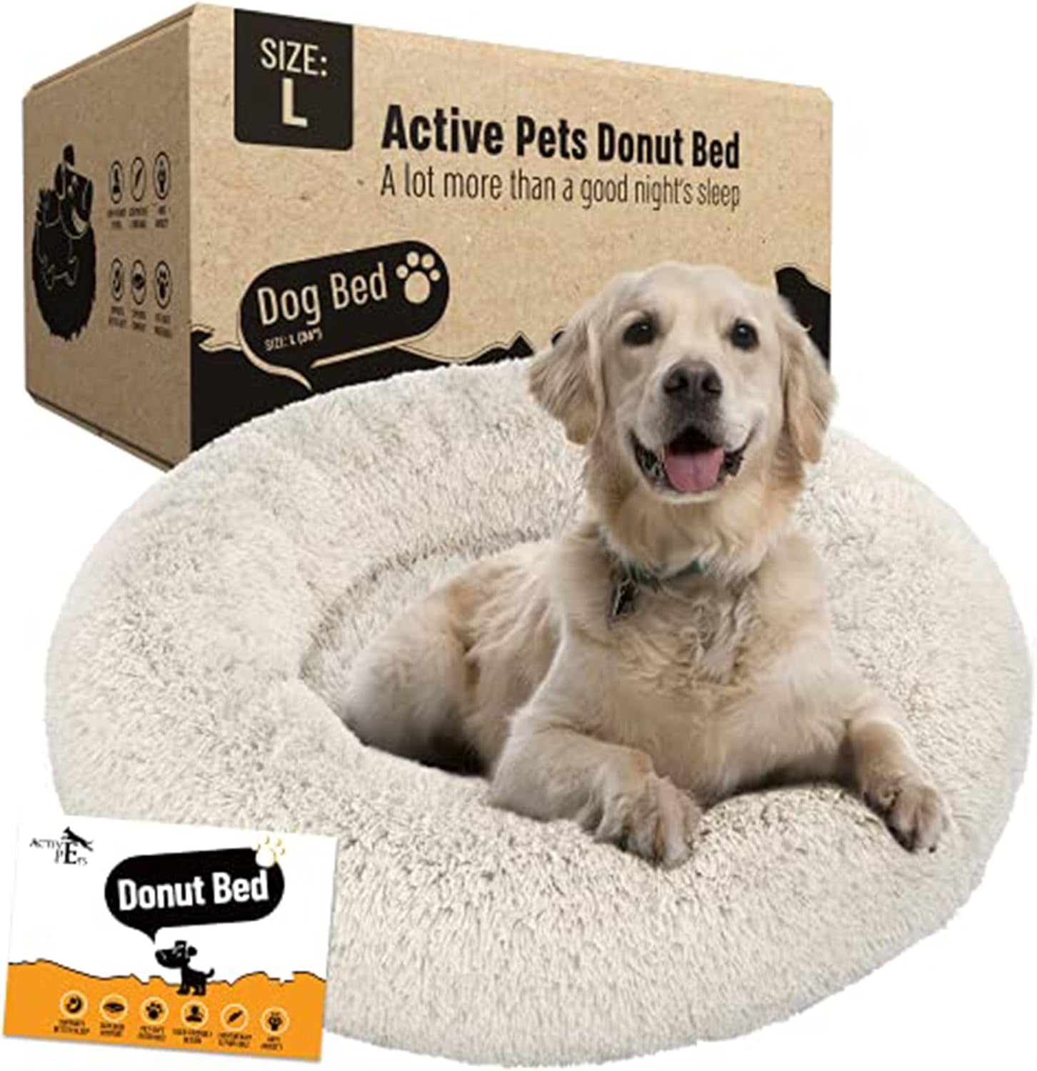 Premium Dog Beds for Large Dogs and Medium Dogs - Portable Dog Beds & Furniture - Fits up to 45 Lbs, (Medium, Dark Grey)