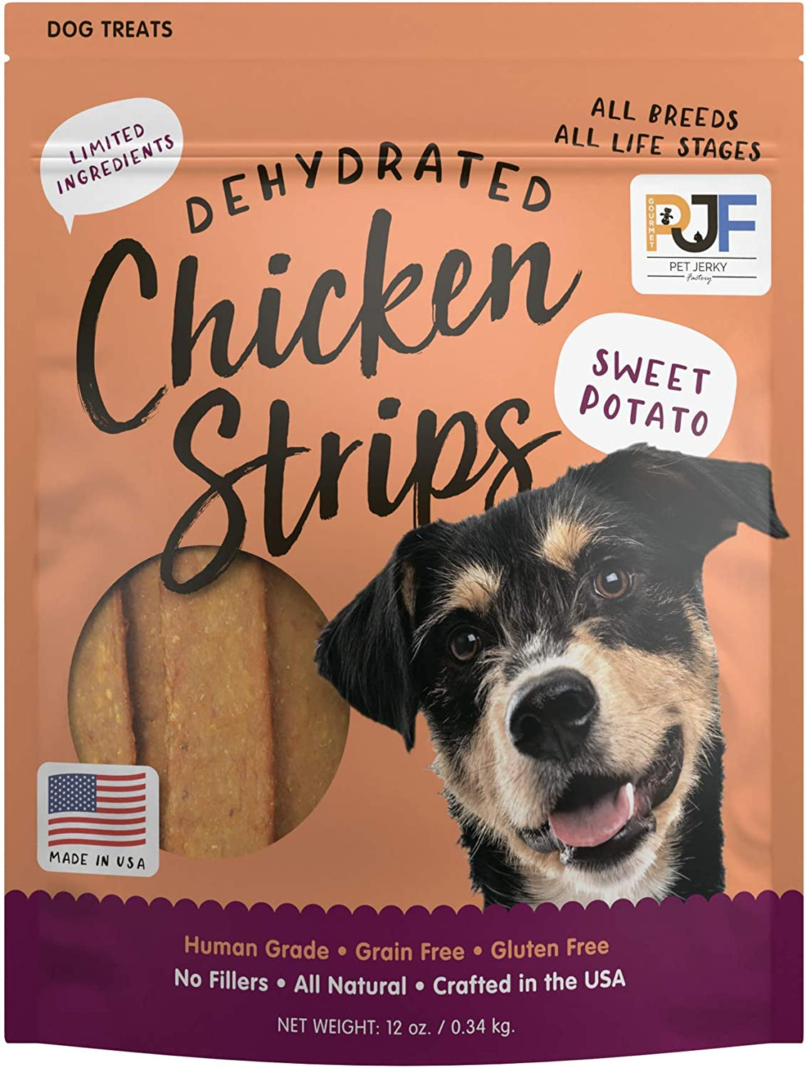 Premium Beef and Banana 5 Oz. Dog Jerky Treats | 100% Human Grade | USA Made | High Protein | Grain Free | Limited Ingredients | No Filler | BHA-BHT Free | Soft-Tender