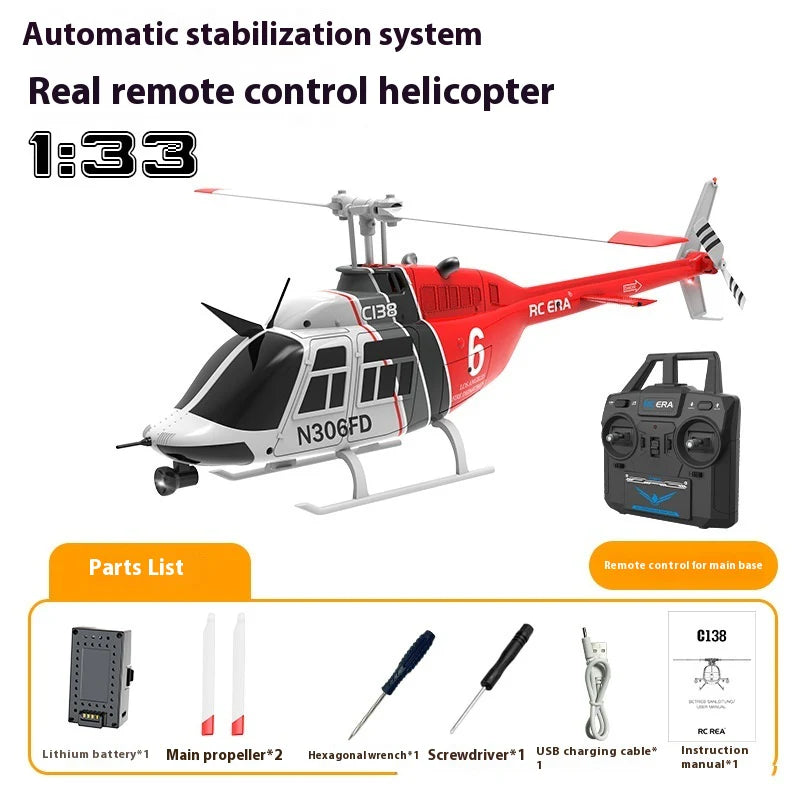 Dual Wing C138 RC Helicopter – Single Propeller Toy Aircraft