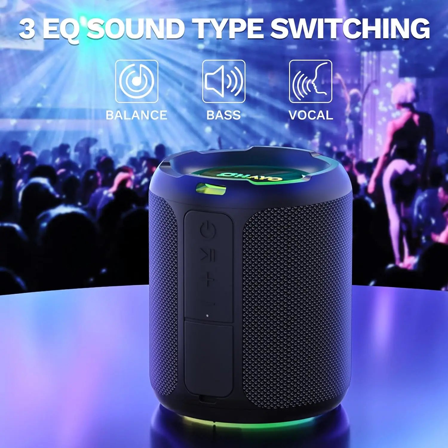 Bluetooth Speaker,Ipx7 Waterproof Portable Speaker Bluetooth Wireless Loud with Dual Voice Coil,Deep Bass, 40W 360° Sound
