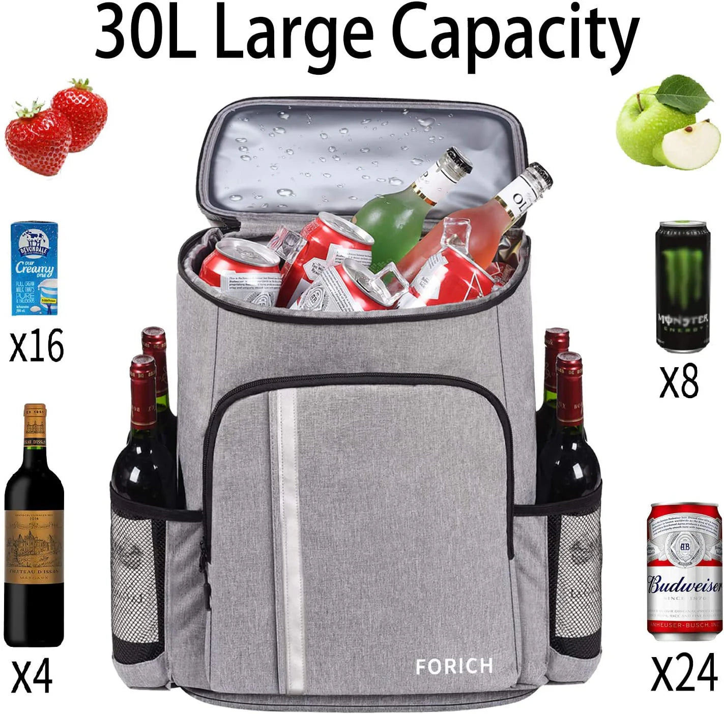  ChillMate Insulated Cooler Backpack – Leakproof & Waterproof, 30 Can Capacity